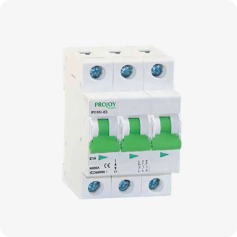 Projoy Circuit Breaker - PEM2-63 6KA - 3P C Curve 10A