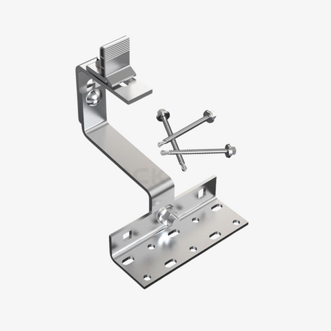 Cârlig pentru plăci ENERACK/ POWERACK - VARIO, 3 bucăți cu șuruburi 6x80, set cleme pentru șină